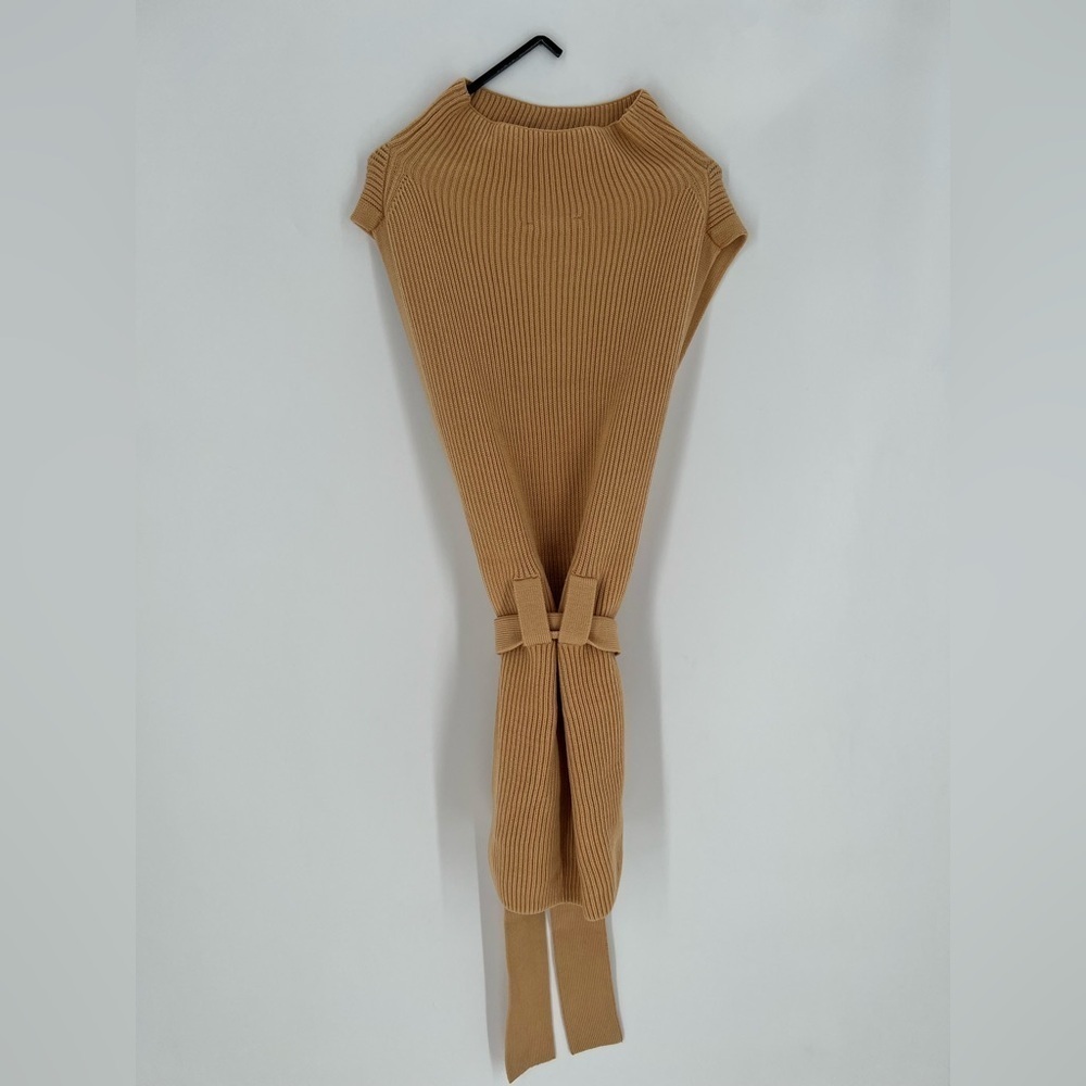 Cos Wool Blend Tabard Knitted Belted Vest - Picture 8 of 9